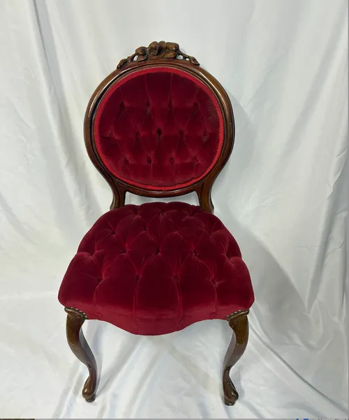 Burgundy Antique Chair 
