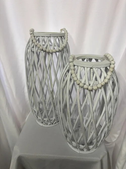 White Boho Lantern