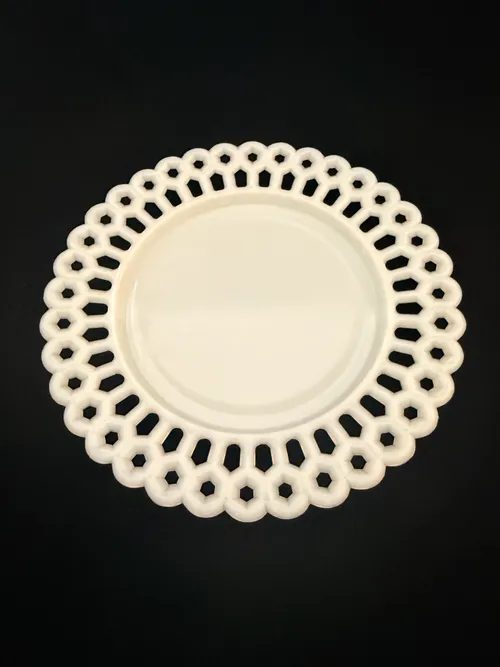 8 Inch Milk Glass Plates 2