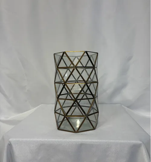 Gold Geometric Vase Large 