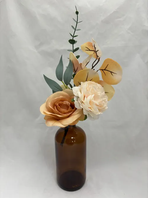 Nude & Brown Premade Floral Medium Vase 4