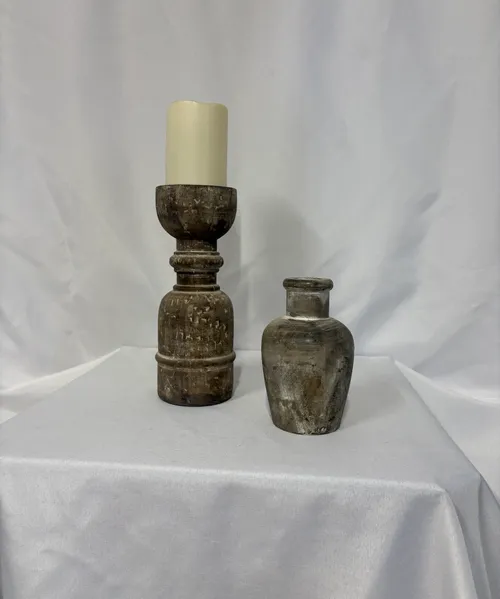 Vase and Candle Holder Set 