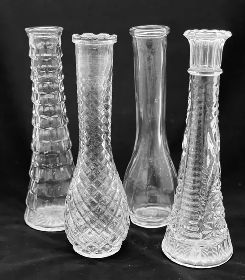 9 in Clear Vintage Vase (Variety)