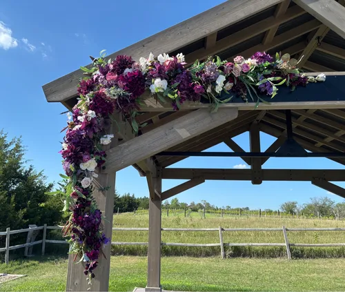 Plum 2pc Floral Arch Swag