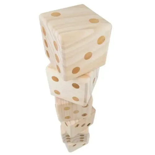 Location sac de 6 dés en bois XXL – jeu d’adresse