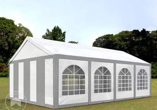 Location barnum 4x8 m (sans côtés) BLANC/GRIS – montage participatif – livraison obligatoire