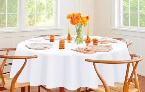 Location Nappe Ronde 230 cm Blanche – Sans Caution