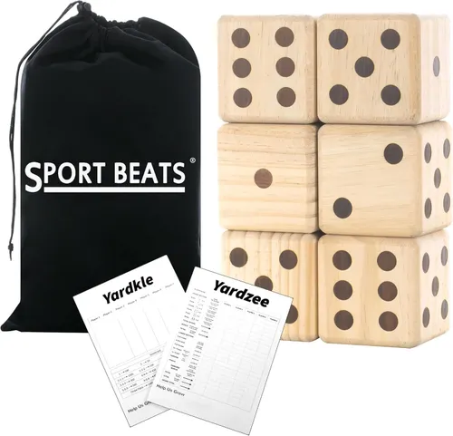 Giant Wooden Yard Dice