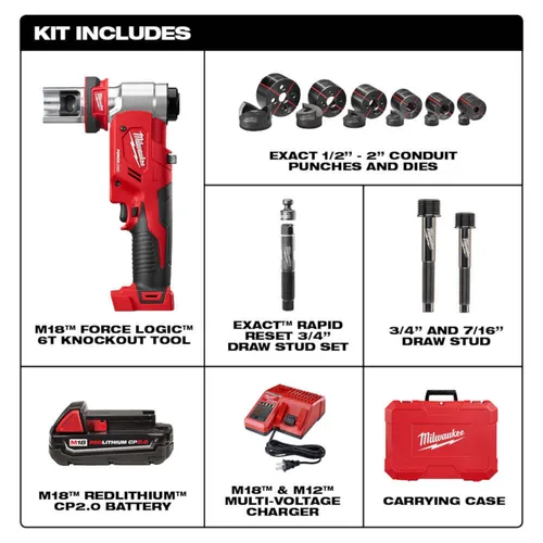 Milwaukee 6T Knockout Tool Kit 2677-21