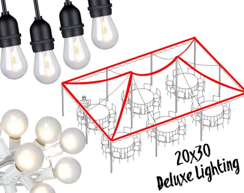 Deluxe Tent Lighting Installed