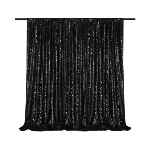 7' x 7' Black Sequin Backdrop (stand not included)