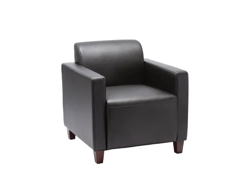 Black Club Chair (Bonded Leather)