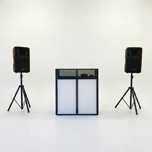 Wedding Sound System Package A – Booth + 2 Speakers + Mic
