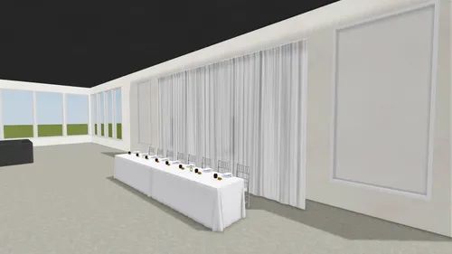 20'(W) x 12'(T) White Backdrop For Head Table