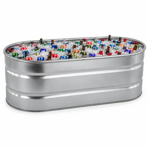 100 Gallon Galvanized Ice Bin 2'x2'x4'