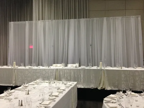 12' Tall x 30' Wide Head Table Sheer Backdrop