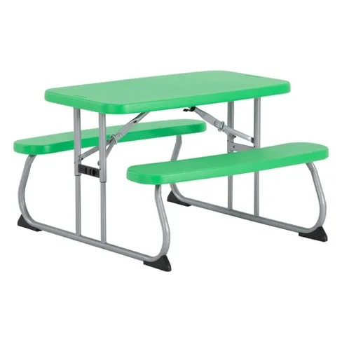 ⛩Kids Folding Picnic Table Green