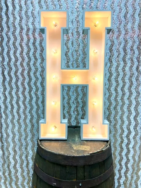36in Light Up Marquee Letter H