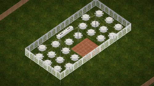 184 Guest 40' x 80' Wedding Pole Tent Package