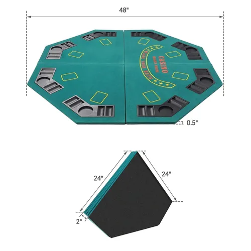 Poker Table Tabletop Folding 48'