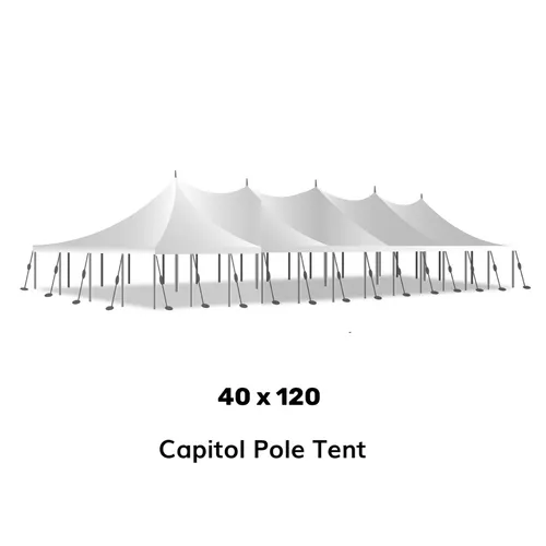 40' x 120' Pole Tent (No Walls)
