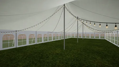 40' x 80' Pole Tent Lighting