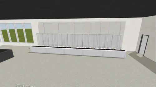 40'(W) x 8'(T) White Sheer Backdrop For Head Table