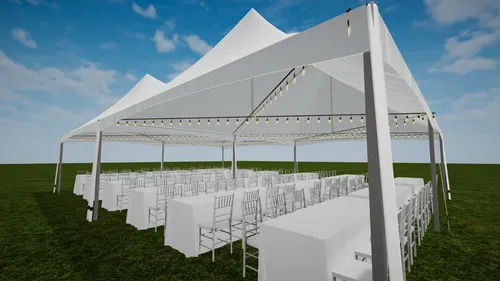 X Pattern Lights (30' x 40') Marquee Tent
