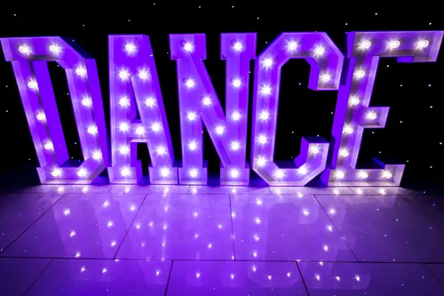 3ft Black Light Up Dance Sign 