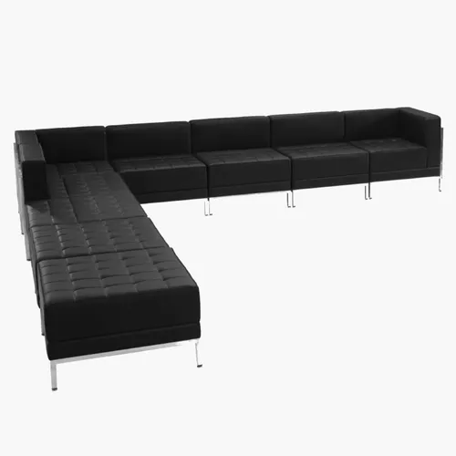 Black Modular Lounge Sectional (9pc)