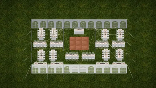 150 Guest 40x60 Wedding Pole Tent Package 2