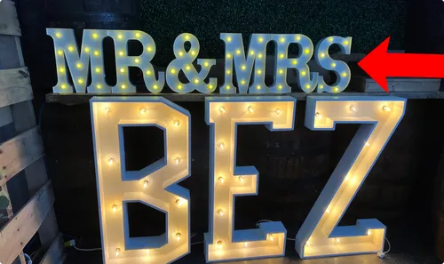 MR & MRS Marquee Topper