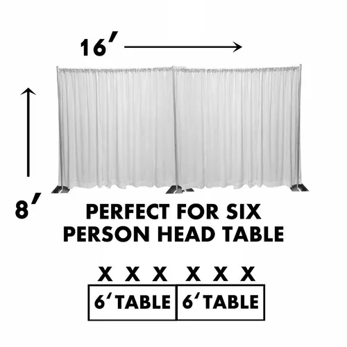 16ft (W) 8ft (T) Head Table Backdrop