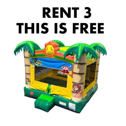 RENT 3 YOUR 4TH ONE FREE JUNGLE BOUNCER