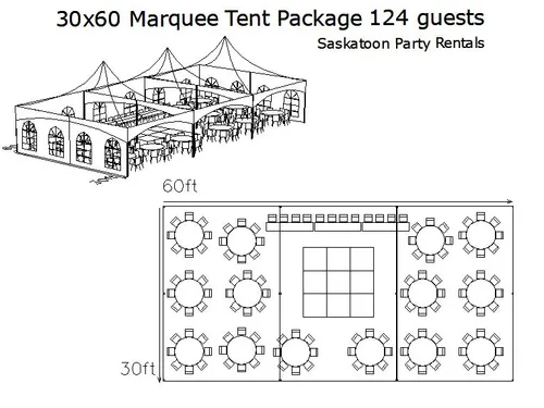 124 Guest Marquee Package 30x60 Tent