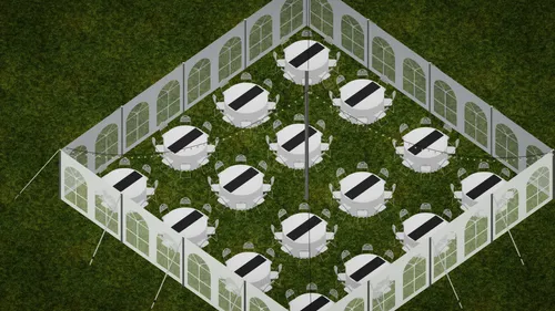 128 Guest 40x40 Pole Tent Package