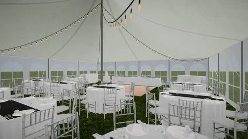 40' x 40' Pole Tent Lighting