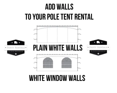 Pole Tent Walls (20ft each)