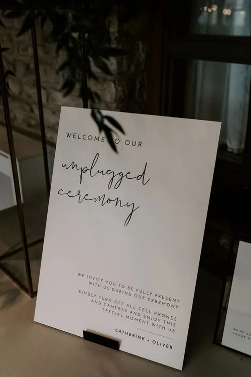 Unplugged Ceremony Sign (Custom Text)