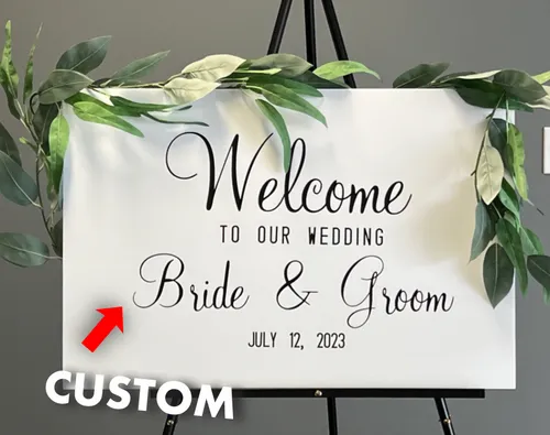 Welcome To Our Wedding Sign (Custom Text)