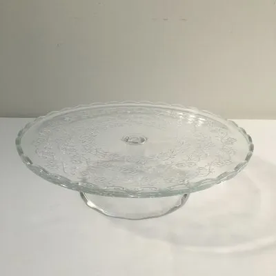 Glass Cake Platter 12” 