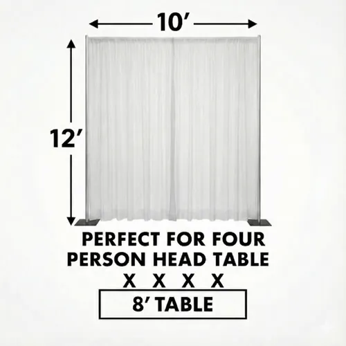 10'(W) x 12'(T) Sheer Backdrop