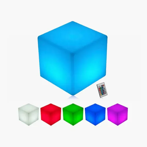 LED Glow Cube Chair (16” RGBW – Seating Edition)