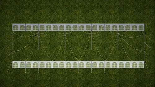 40' x 100' Pole Tent Lighting