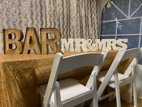 MR & MRS 6in Battery Operated Letters