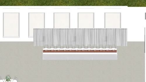 30'(W) x 8'(T) White Backdrop For Head Table