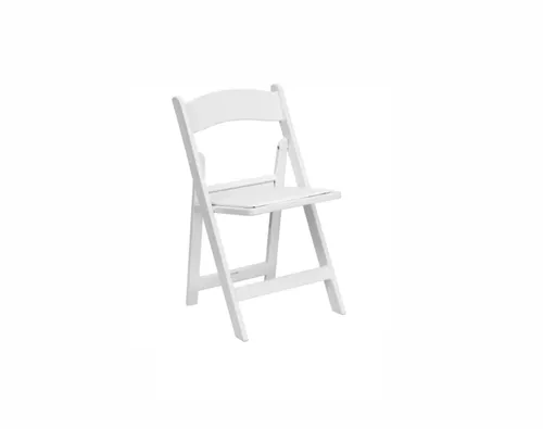 White Padded Resin Chair