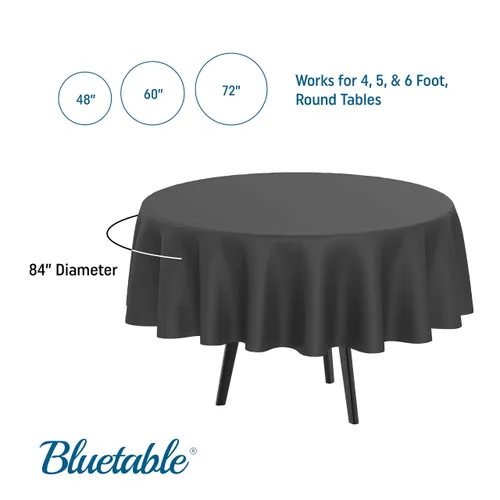 Tablecloth Black Round 4 feet