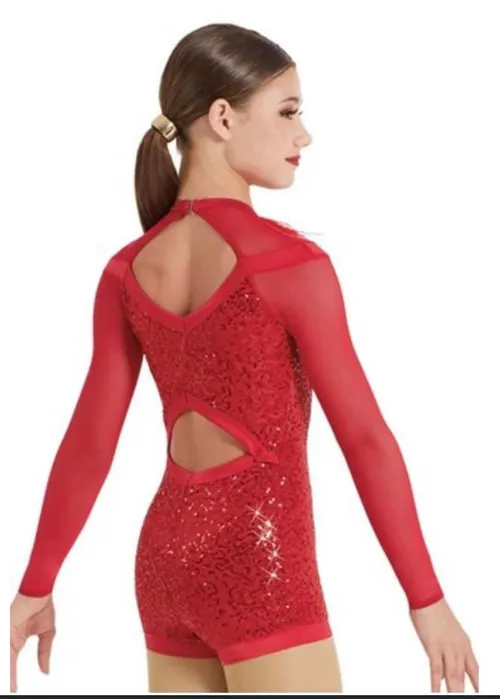 DC23 - RED SEQUIN UNITARD