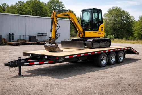 3.5ton Excavator on Tri Axle Deck over 